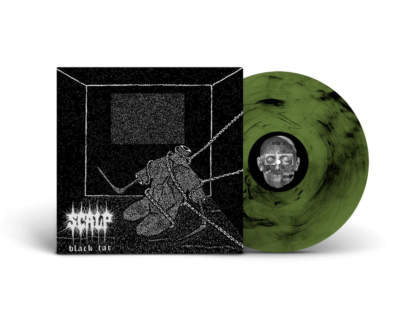 Scalp- Black Tar (Army Green w/Black Smoke)