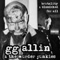 GG Allin- Brutality And Bloodshed For All (Clear/Red Vinyl)